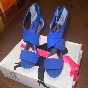 Paris Hilton Suede Heels …. Can be cleaned from buyer